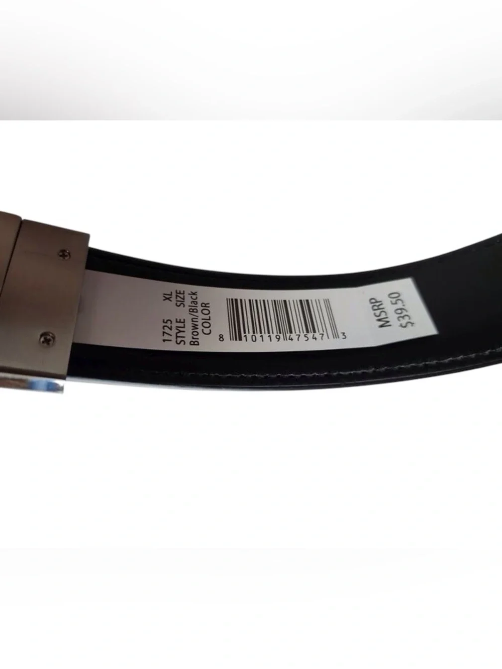 NWT Nautica Men’s Reversible Leather Belt Black Brown XL 42-44